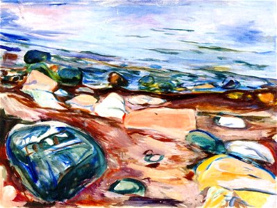 Edvard Munch - Beach with Rocks