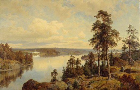 Edvard Bergh - View of Ulriksdal from the Southeast - NM 4752 - Nationalmuseum