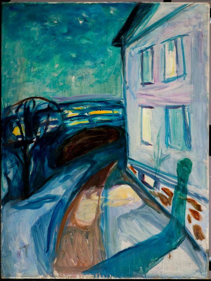 Edvard Munch - House Wall in Moonlight - MM.M.00527 - Munch Museum