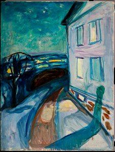 Edvard Munch - House Wall in Moonlight - MM.M.00527 - Munch Museum