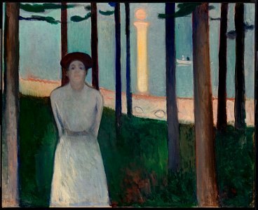 Edvard Munch - Summer Night's Dream. The Voice (1893). Free illustration for personal and commercial use.