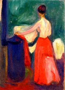 Edvard Munch - Nude with Red Skirt