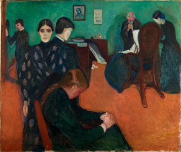 Edvard Munch - Death in the Sickroom - Google Art Project. Free illustration for personal and commercial use.