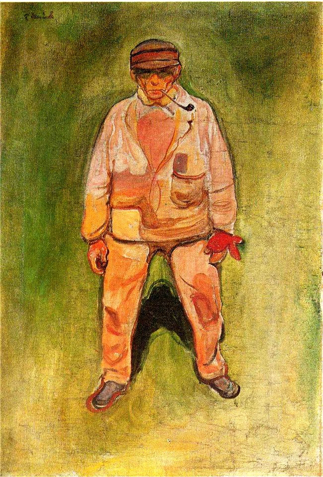 Edvard Munch - Fisherman on a Green Meadow
