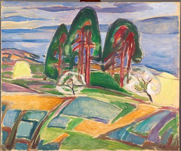 Edvard Munch - Pine Trees and Fruit Trees in Blossom - MM.M.00423 - Munch Museum