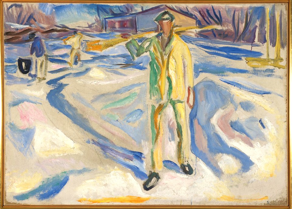 Edvard Munch - Building Workers in Snow - MM.M.00585 - Munch Museum