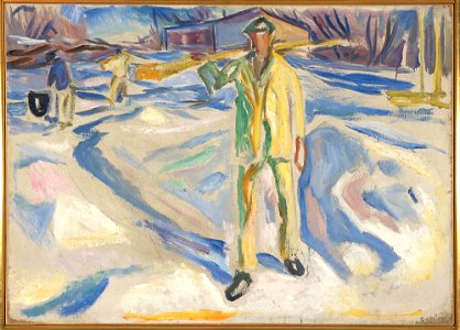 Edvard Munch - Building Workers in Snow - MM.M.00585 - Munch Museum