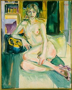 Edvard Munch - Nude, Sitting on the Couch - MM.M.00479 - Munch Museum