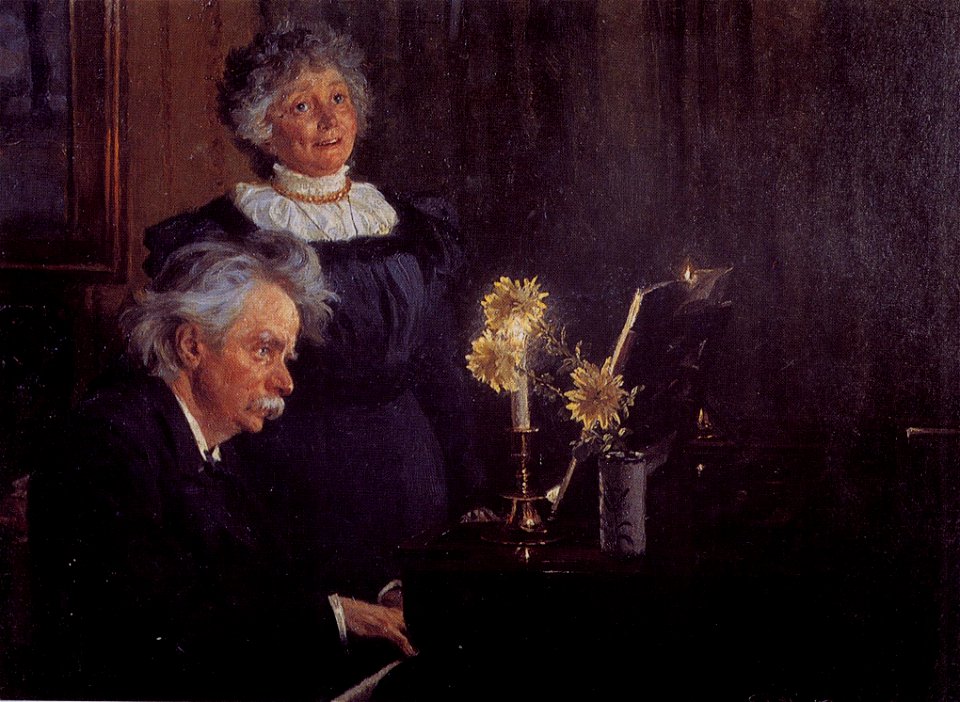 Edvard Grieg accompanying his Wife
