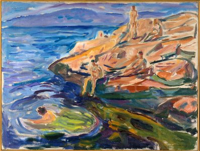 Edvard Munch - Bathing Men on Rocks - MM.M.00037 - Munch Museum