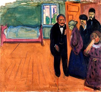 Edvard Munch - The Smell of Death (1895). Free illustration for personal and commercial use.