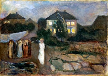 Edvard Munch - The storm (1893). Free illustration for personal and commercial use.