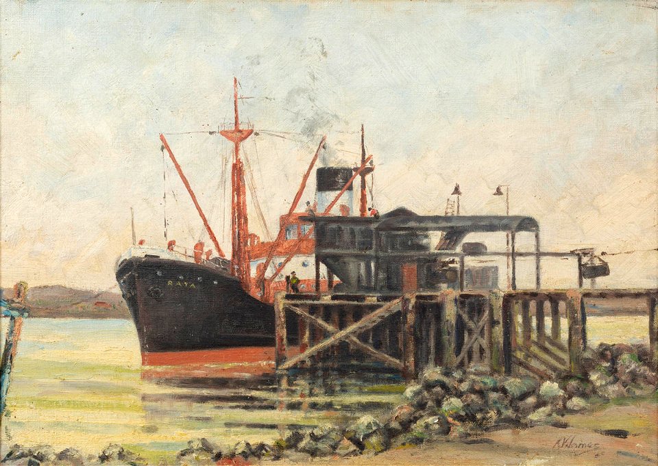 George Sherriff - Rata Ship on the Whanganui River - Sarjeant Gallery