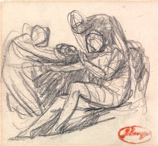 George Romney - Two Figures Aiding a Seated Figure - Google Art Project