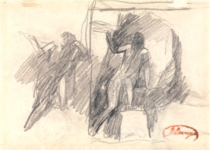 George Romney - Two Sketches of a Half-Kneeling Figure - Google Art Project