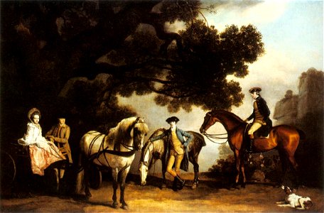 George Stubbs - The Milbanke and Melbourne Families - WGA21947. Free illustration for personal and commercial use.