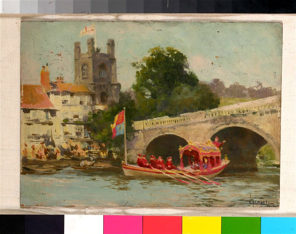George V on the Royal Barge at Henley, 1912 RMG BHC1309