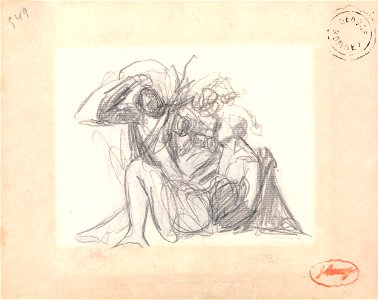 George Romney - Unidentified Subject- Reclining Woman and Other Figures - Google Art Project