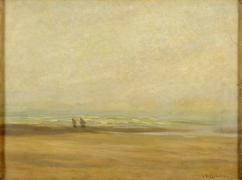 George W Picknell Two people at the beach