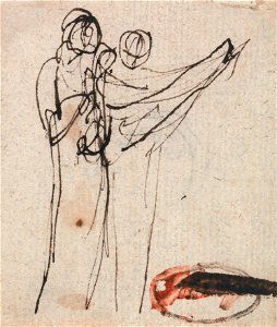 George Romney - Two Standing Figures - Google Art Project