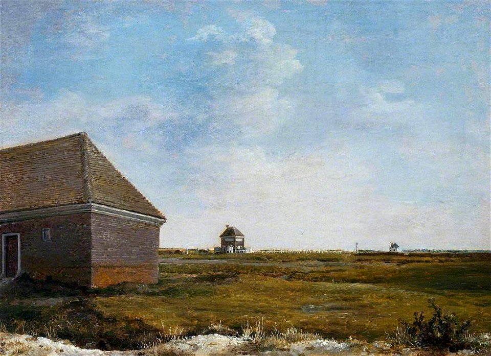 George Stubbs (1724-1806) - Newmarket Heath, with a Rubbing-Down House - T02388 - Tate