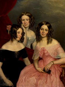 George Theodore Berthon - The Three Robinson Sisters - Google Art Project. Free illustration for personal and commercial use.