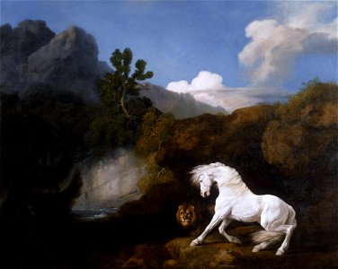 George Stubbs - Horse Frightened by a Lion - Google Art Project. Free illustration for personal and commercial use.