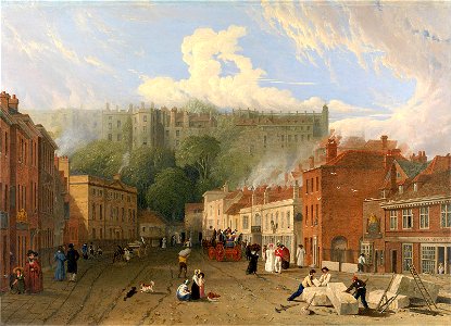 George Vincent - A View of Thames Street, Windsor - Google Art Project