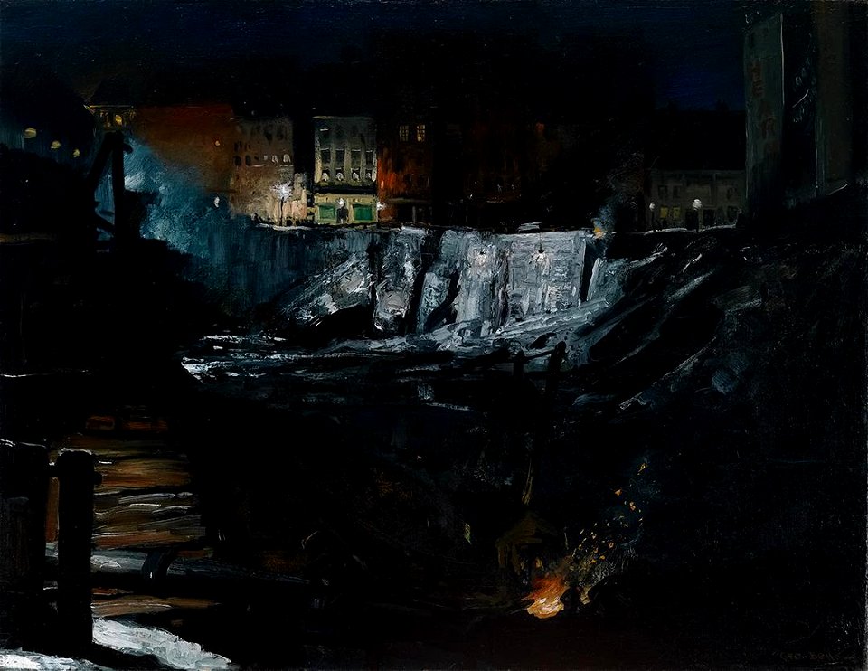 George Wesley Bellows - Excavation at Night - 2010.77 - Crystal Bridges Museum of American Art