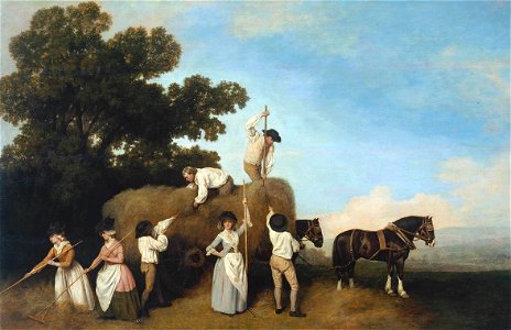 George Stubbs - Haymaking - WGA21948. Free illustration for personal and commercial use.