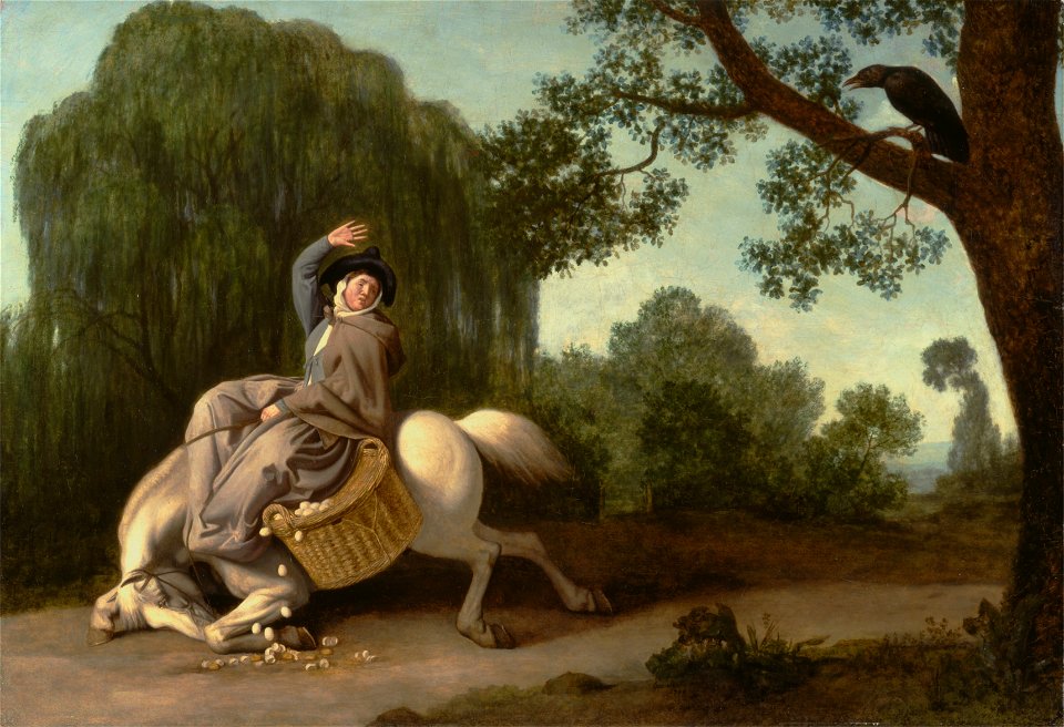 George Stubbs - The Farmer's Wife and the Raven - Google Art Project