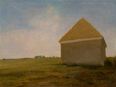George Stubbs - Newmarket Heath, with a Rubbing-down House - Google Art Project