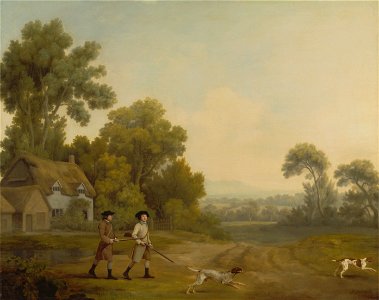 George Stubbs - Two Gentlemen Going a Shooting - Google Art Project. Free illustration for personal and commercial use.