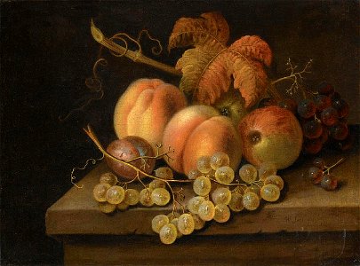 George William Sartorius - Still life with peaches, apples...etc