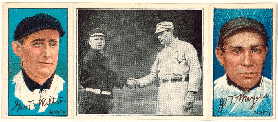 George Wiltse-John T. Meyers, New York Giants, baseball card portrait LCCN2008678536