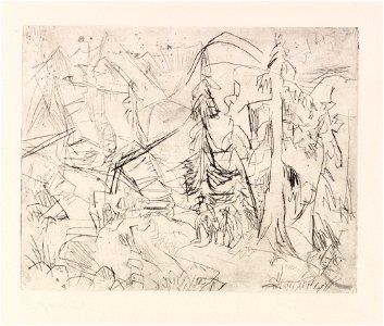 Ernst Ludwig Kirchner Tannen und Hütten