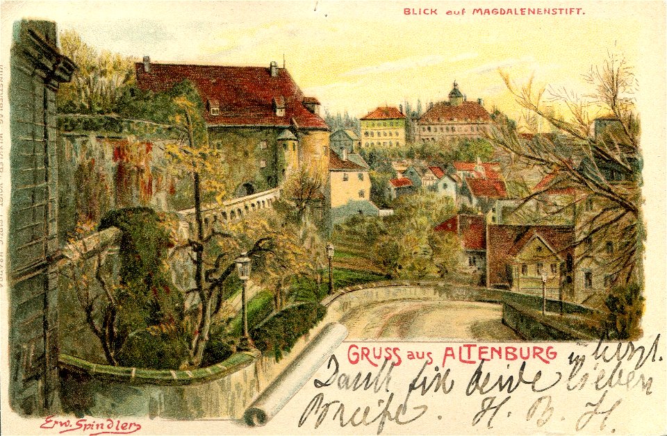 Erwin Spindler Ansichtskarte Altenburg-Magdalenenstift
