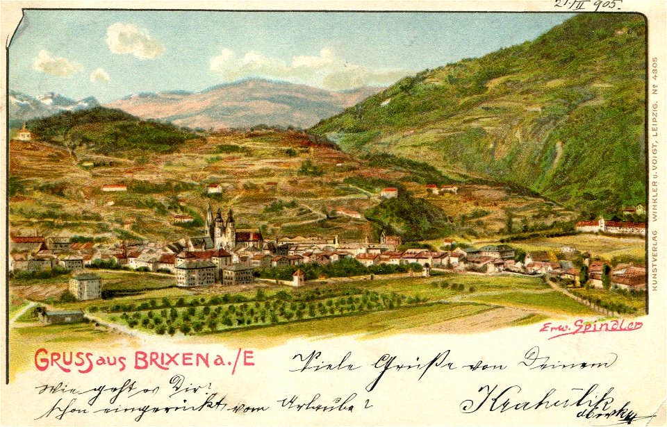 Erwin Spindler Ansichtskarte Brixen