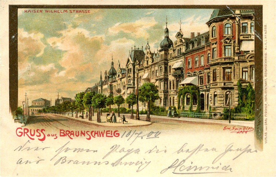 Erwin Spindler Ansichtskarte Braunschweig-Kaiser-Staße