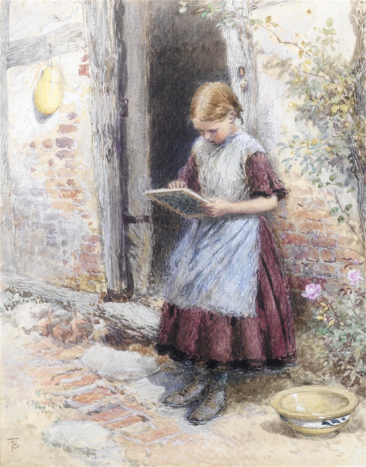 Myles Birket Foster A school girl