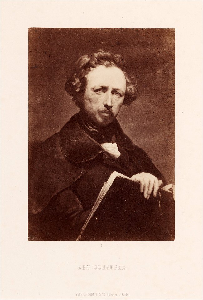 Fotoreproductie van een zelfportret van Ary Scheffer, objectnr FA 1363