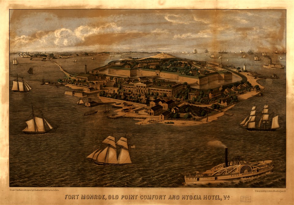 Fort Monroe, Old Point Comfort and Hygeia Hotel, Va. LOC 99439190
