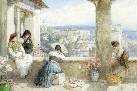 Myles Birket Foster The Alhambra Granada Spain
