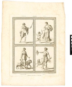 Four classical poses- 'Hatred, Love, Moderation, Fury.' RMG PY6211