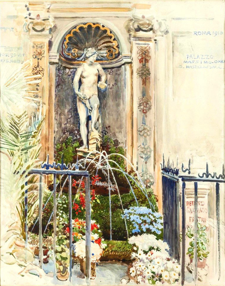 Fountain at Palazzo Massimo in Rome