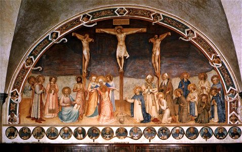 Fra Angelico - Crucifixion and Saints - WGA00558. Free illustration for personal and commercial use.