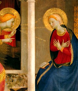 Fra Angelico - Annunciation (detail) - WGA0477. Free illustration for personal and commercial use.