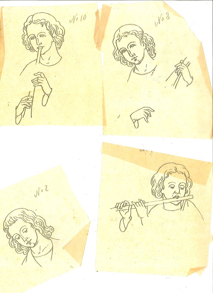 Four Studies of Young Men Making Music by Kunstwerkplaatsen Cuypers & Co. Cuypershuis 0682g