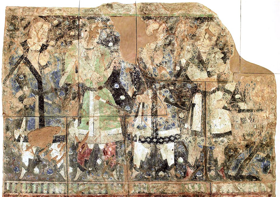 Four of the swordsmen, Cave 8, Kizil