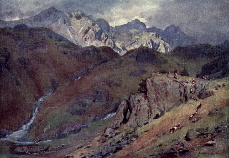 Fox-Hunt, Head of Eskdale and Scawfell - The English Lakes - A. Heaton Cooper